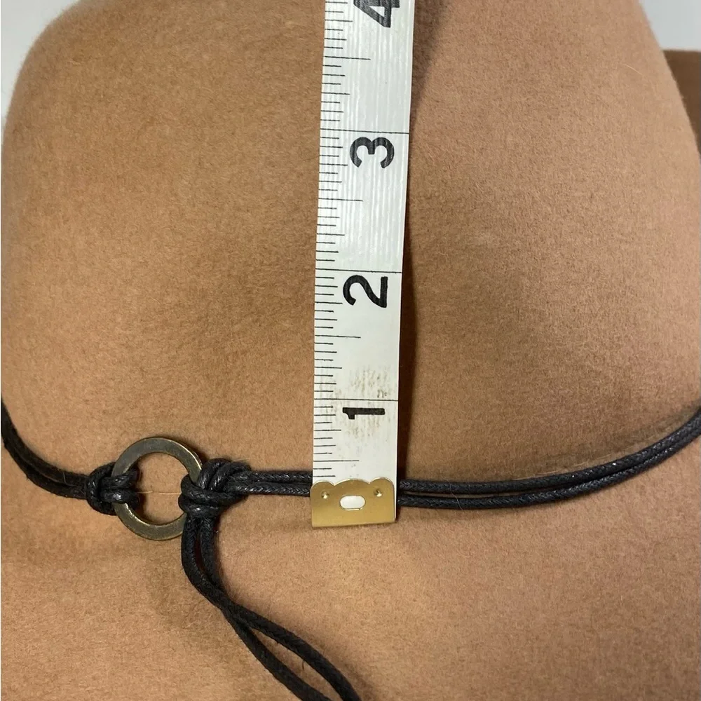 C.C. Exclusives 100% Wool Wide Brim Beige Hat L Western Boho Cowgirl Modern - Picture 7 of 7